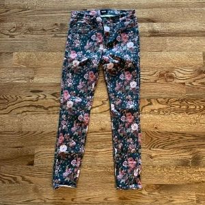 Women’s Hudson Floral NICO MIDRISE ANKLE SPR SKINNY jeans- Size 26